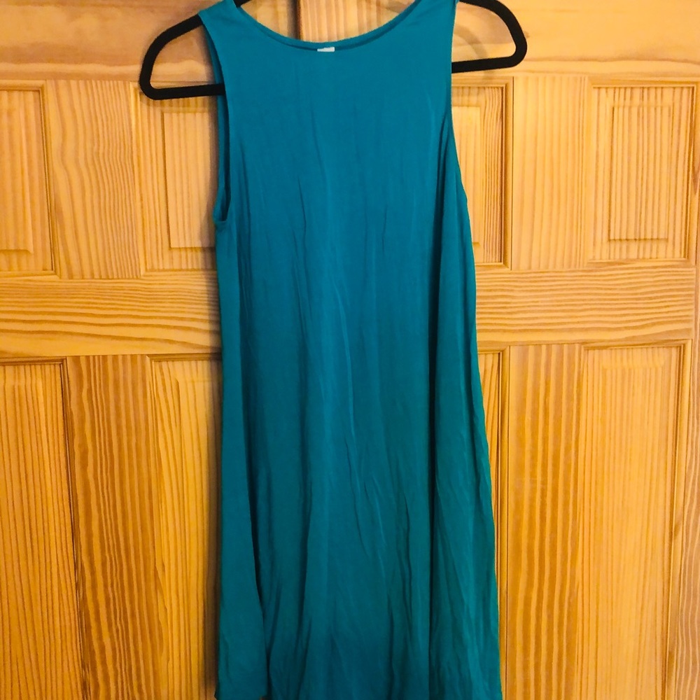 Turquoise jersey dress